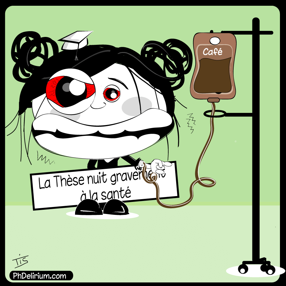 caricature nuit à la santé café